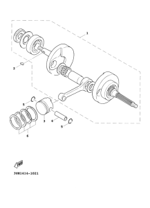 XC125FI Коленчатый вал и поршни