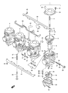 GSX400 Carburetor assy