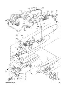 XVS1100A Выхлопная система