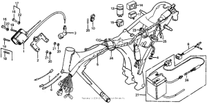 XL75 Wire harness + ignition coil + battery