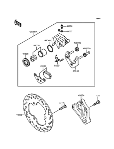 ZX250 Задний тормоз