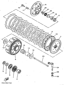 YZ250 Сцепление