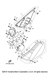 TTR125LEG Боковые обтекатели