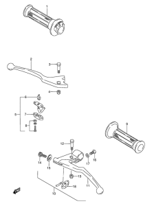 GSX600 Рулевой рычаг