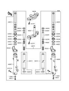 ZR400 Передняя вилка
