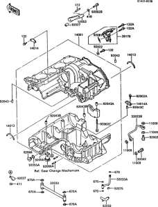 ZX900 Картер двигателя