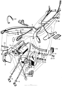 CL350 Wire harness + ignition coil + switch