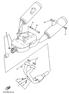 TDM850 Выхлопная система