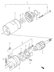 GSX250 Стартерный мотор