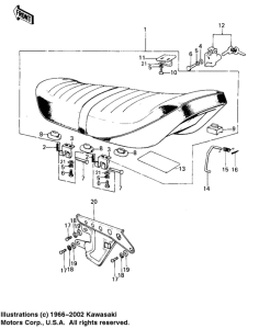 KE100 Seat / chain cover