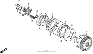 CB125S Сцепление