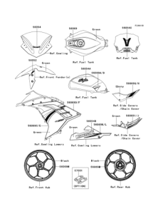 EX250 (ABS) Наклейки