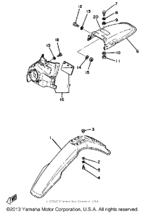 TT250G Front fender-rear fender