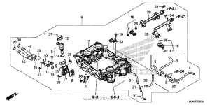 CTX1300 (ABS) Корпус Дросселя
