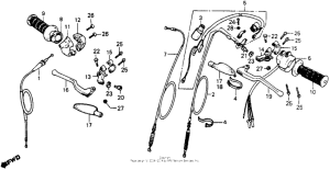 XR200 Control levers + switches + cables