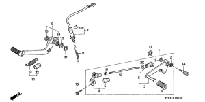 Brake pedal / change pedal