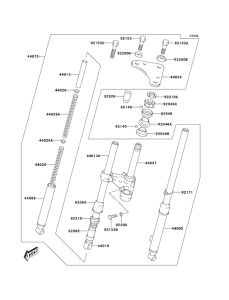 KDX50 Вилка передней оси
