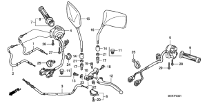CBF600 (Naked, ABS) Handle lever / switch / cable