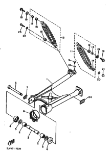 XV535U Задний рычаг и подвеска
