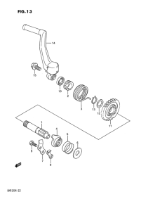 RM125 Ножной стартер