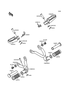 KDX125 Подножки