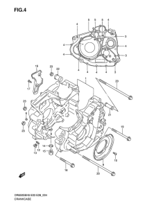 DR650 Картер двигателя