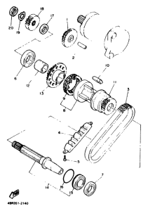 XJ600N Муфта стартера