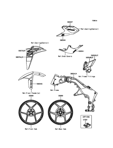 ZR1000 Наклейки (черные)