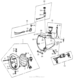 PA50 Headlight + speedometer