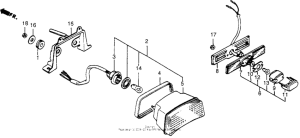 VT500C Vt500c taillight