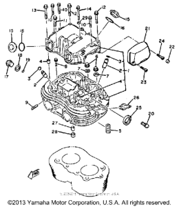 XS400SG Головка цилиндров