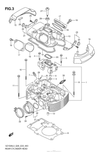 VZ1500 Задняя головка цилиндров