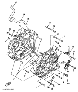 XV250S Картер двигателя