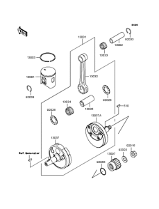 KX125 Crankshaft / piston