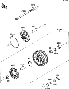 VN1500 Заднее колесо и цепь