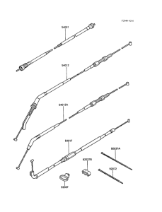 ZX1000 Тросы управления
