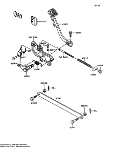 VN750 Педаль тормоза