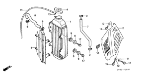 CR80R Радиатор