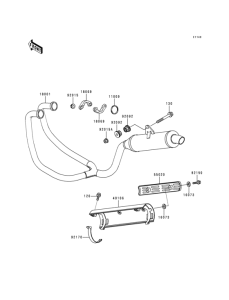 KLE500 Глушитель