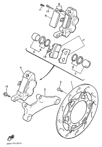 XVZ13TD Hinterrad-bremssatel