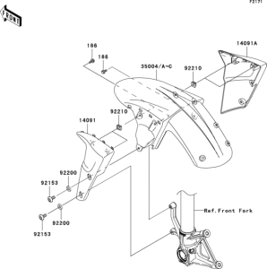 ZX600 Крыло переднее