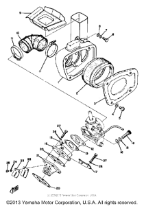 YZ80B Впускная система