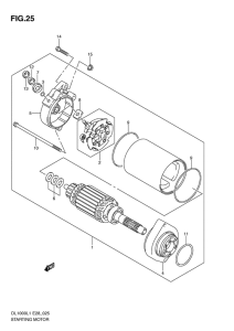 DL1000 Стартерный мотор