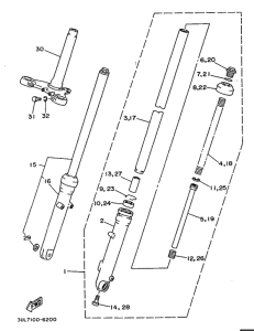 RT100H Передняя вилка