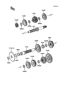 KX125 Трансмиссия