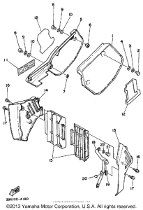 YZ250L Боковые обтекатели