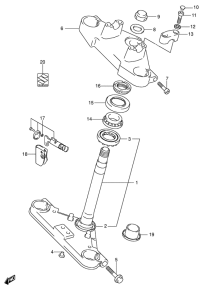 VL125 Кронштейн передней вилки