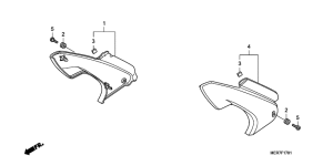 CBF600 (Naked, ABS) Боковая крышка