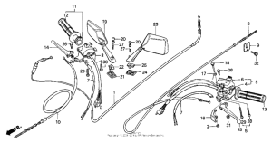 CH80 Handle switch + cables + mirrors