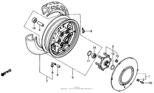VF750C Переднее колесо